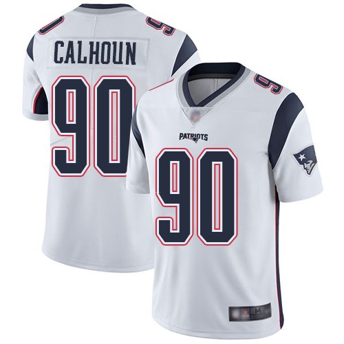 New England Patriots Football #90 Vapor Limited White Men Shilique Calhoun Road NFL Jersey